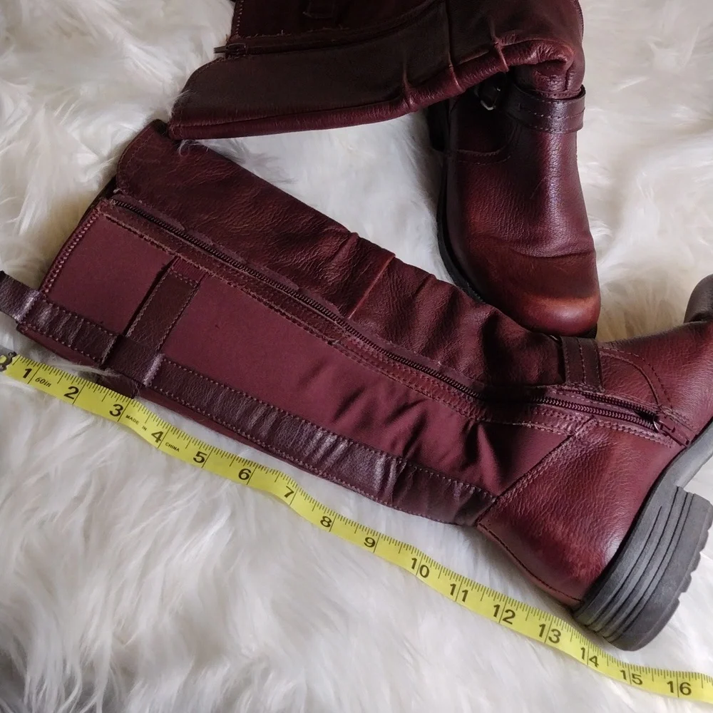 Earth Origins Penelope brown leather boots sz 7W. - Picture 12 of 15